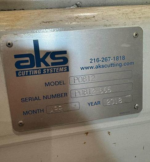 2018 AKS Mdl. P0812 Plasma Table - Image 4
